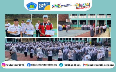SMKS TI PGRI 11 Serpong Gelar Kegiatan Pagi Ceria dan Upacara Bendera Awal Semester Genap